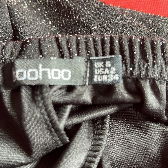Boohoo Shiny Wide Leg Pants Women Long Pants  Size 2 - Picture 8 of 8
